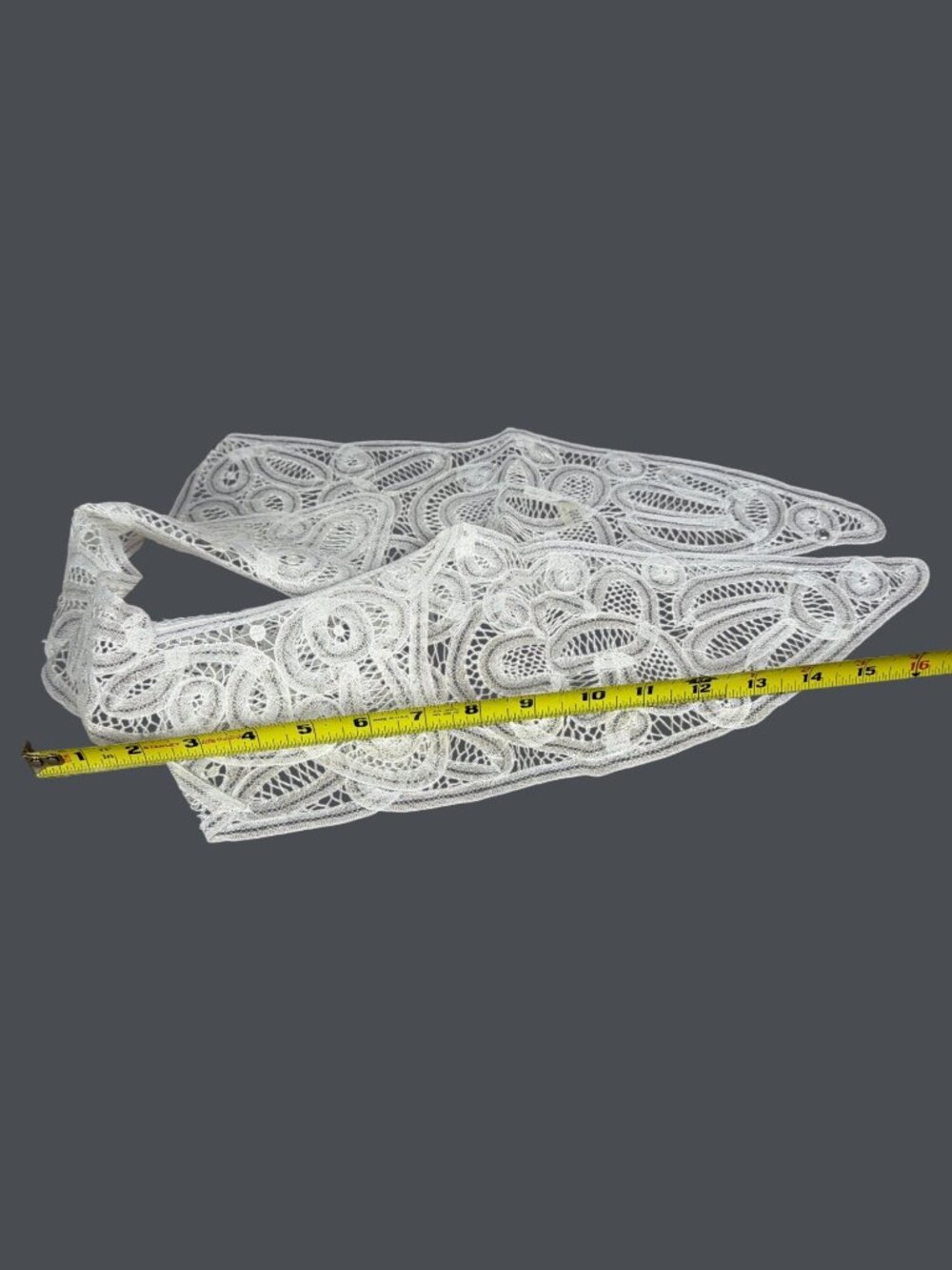 Brussels Belgian Lace Collar Bridal Dress Front Yoke Victorian Cottagecore VTG - Picture 14 of 16